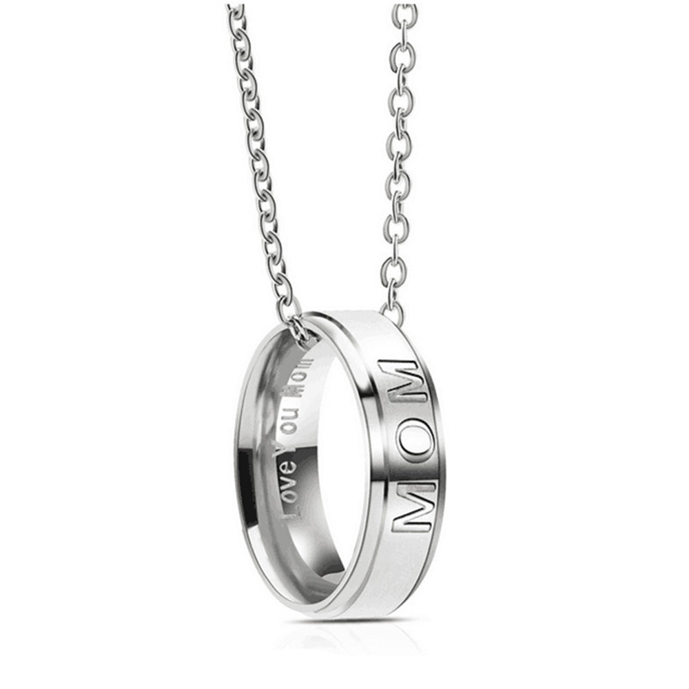 1pc Love You Dad Mom Stainless Steel Necklace For Men Women Dad Birthday Gifts Jewelry Father's Day Gift (Dad Necklace)
