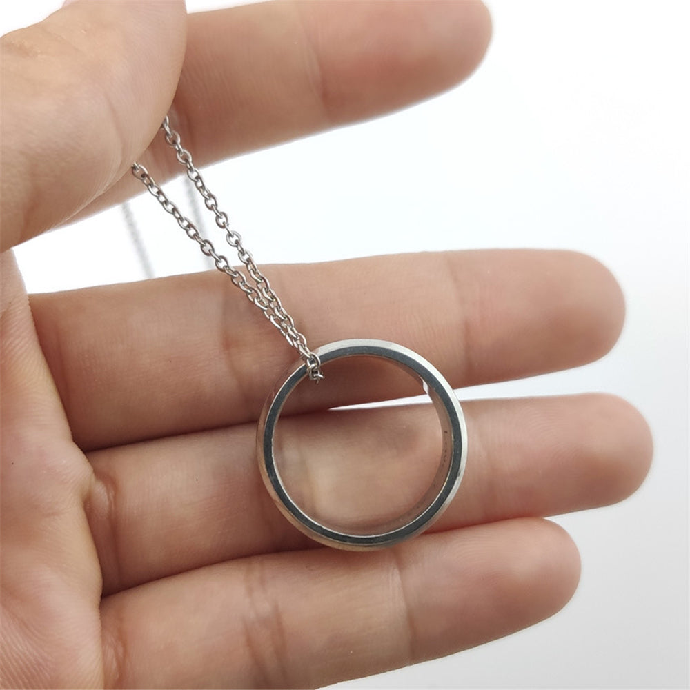 1pc Love You Dad Mom Stainless Steel Necklace For Men Women Dad Birthday Gifts Jewelry Father's Day Gift (Dad Necklace)