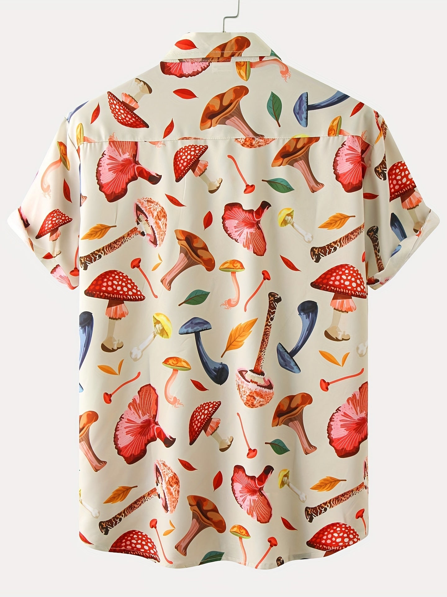 New For 2022, Men's Color Pattern Casual Short Sleeve Lapel Shirt