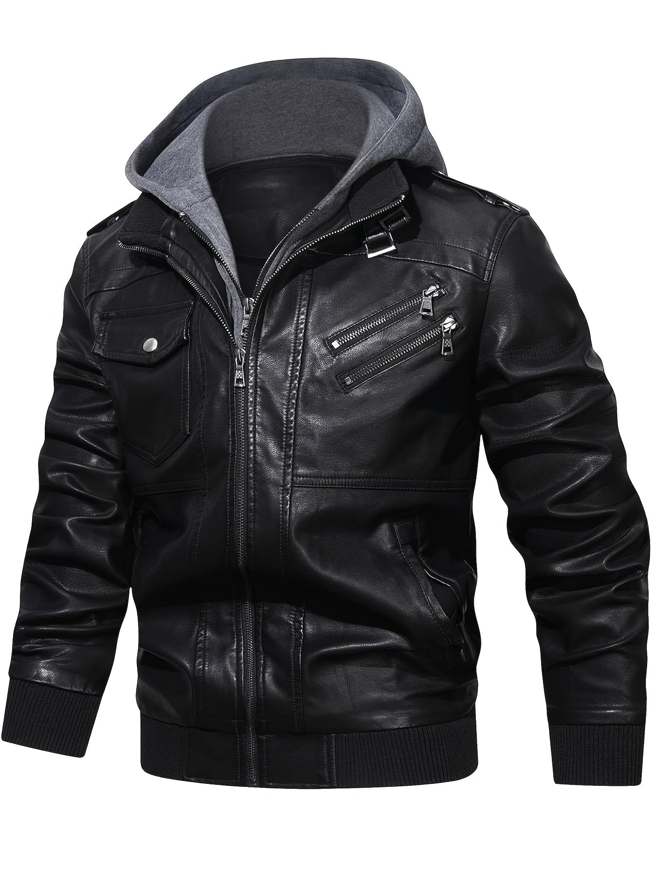 Men's Premium Jacket - Hooded, Zip-Up, Long Sleeve with Pockets | Stylish & Durable for Fall & Winter | Casual Streetwear for Men