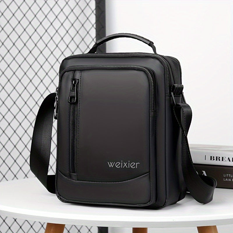 WEIXIER Crossbody Bag, Men's Shoulder Bag Vintage Hand Business Men's Casual Bag Satchel Bag For Men Gift For Father/Anniversary