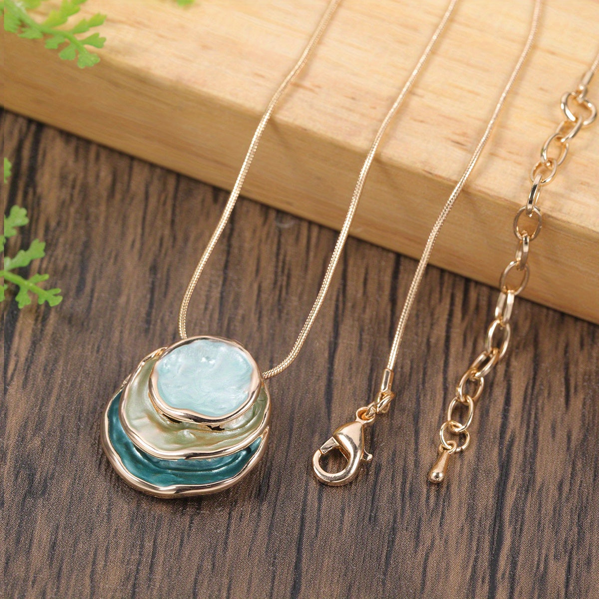 1pc Durable Enamel Zinc Alloy Necklace - Stylish Golden or Silvery Chain, Unisex Design for Men and Women - Ideal Gift for Any Occasion