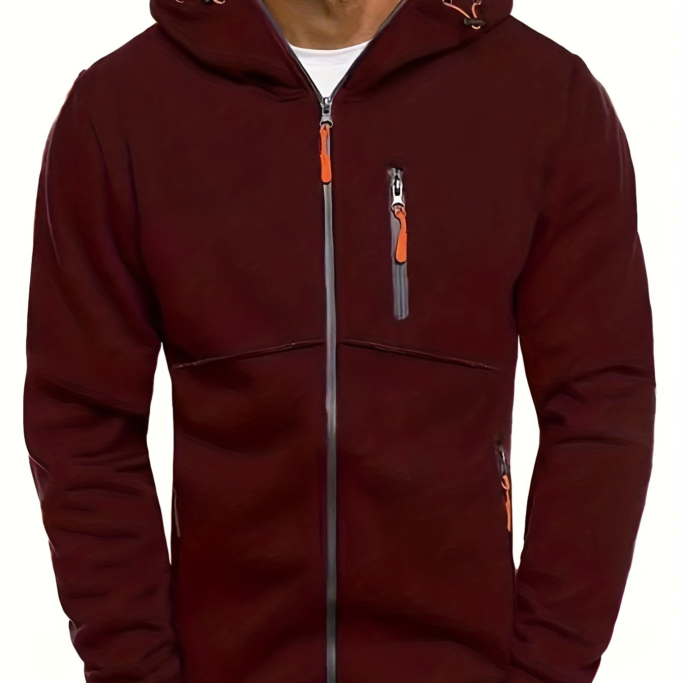 Stylish Slim Fit Hoodie - Fashion Hoodies with Long Sleeve, Lightweight, Zip Up, Kangaroo Pocket, and Comfortable Wear for Casual Occasions - Perfect for Men