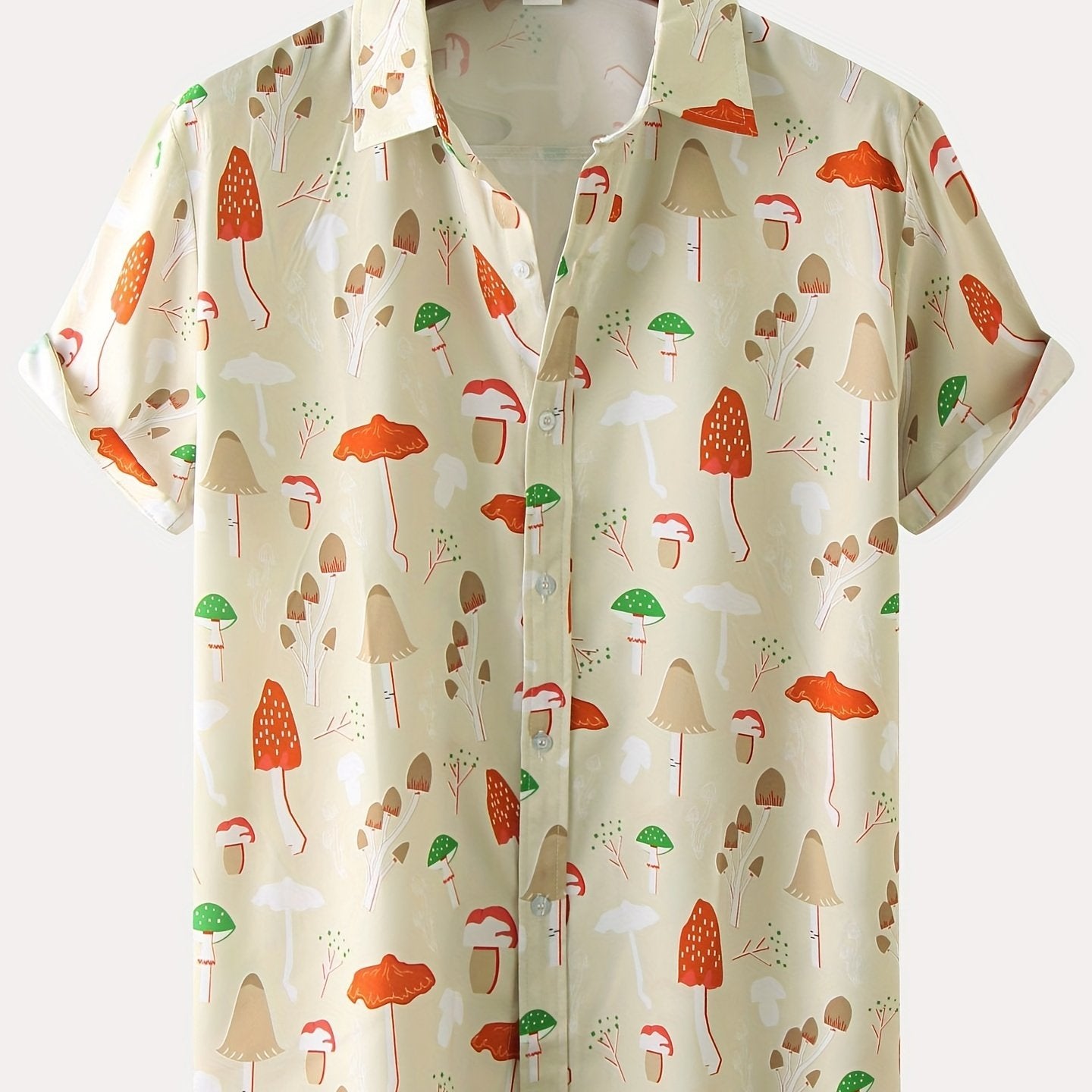 New For 2022, Men's Color Pattern Casual Short Sleeve Lapel Shirt