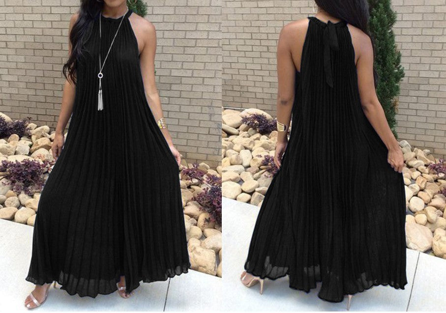 Women's Summer Fashion Sexy Pleated Dress