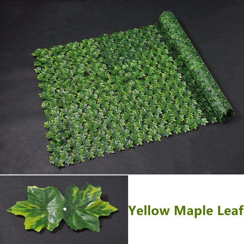 Privacy Fence Screen Faux Ivy Leaf Hedges 200/100cm Long Leaf Fence Panels Indoor Outdoor Garden Deck Balcony Screen