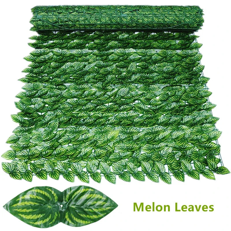 Privacy Fence Screen Faux Ivy Leaf Hedges 200/100cm Long Leaf Fence Panels Indoor Outdoor Garden Deck Balcony Screen