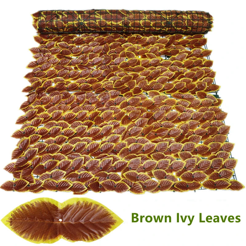 Privacy Fence Screen Faux Ivy Leaf Hedges 200/100cm Long Leaf Fence Panels Indoor Outdoor Garden Deck Balcony Screen