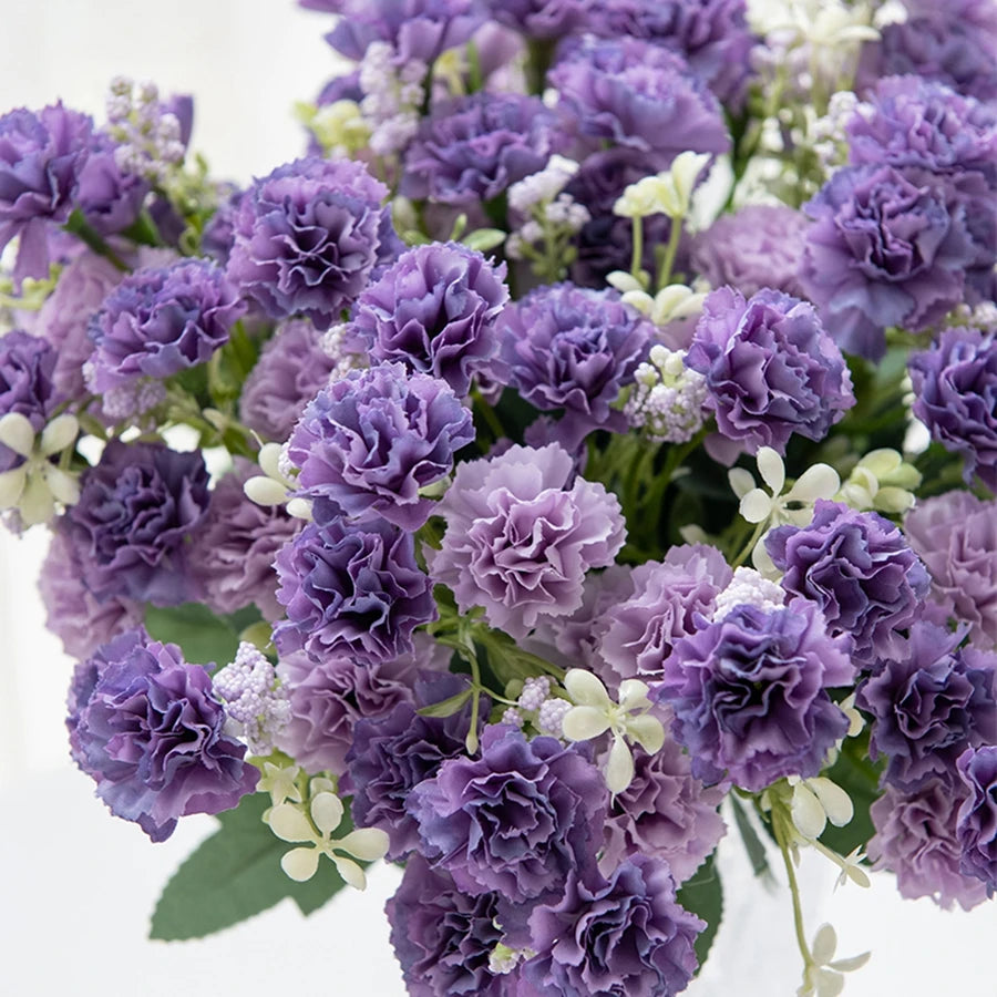 5 forks 15 heads small carnation for wedding arch decor christmas Garland accessories home Floral Arrangement artificial flowers