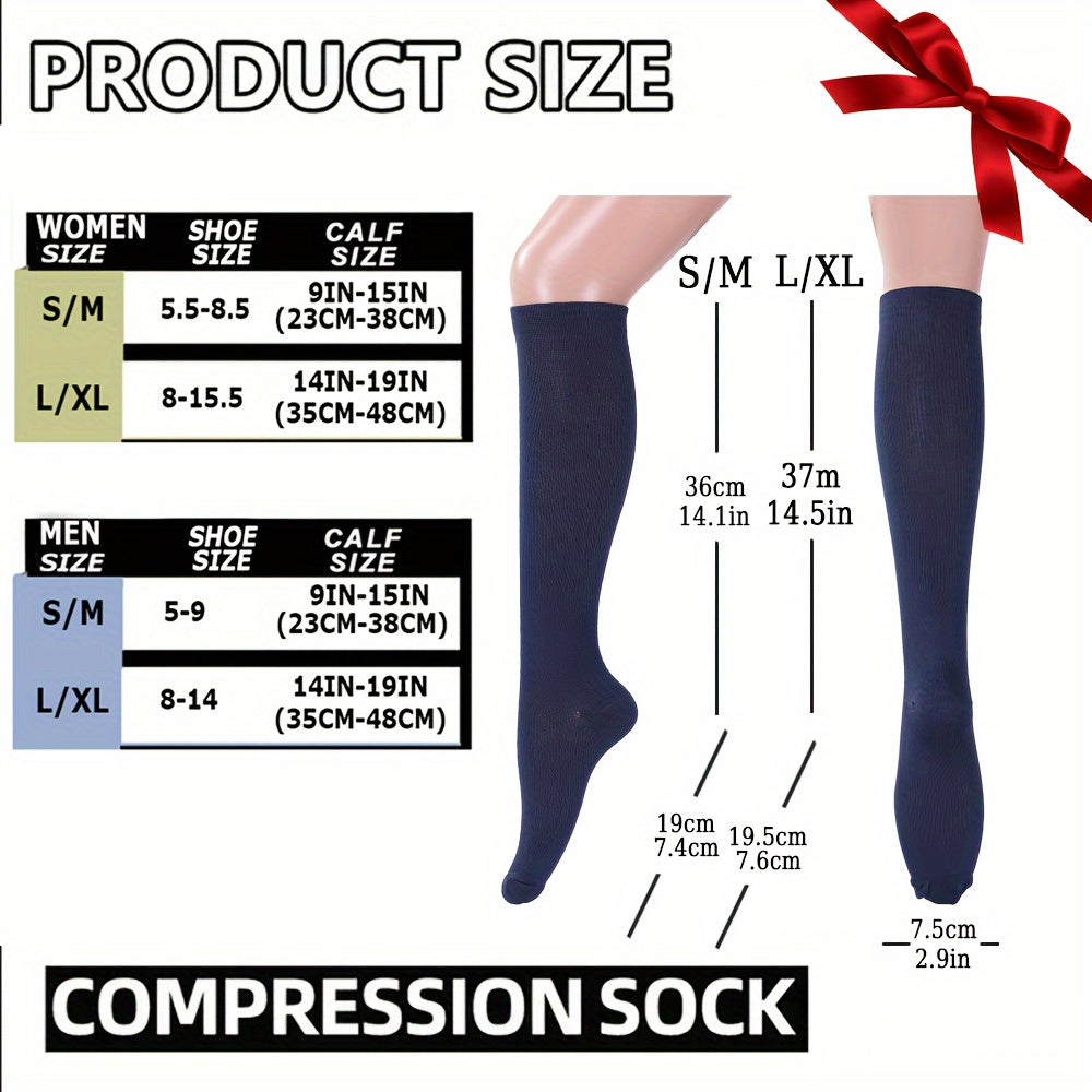 15-20mmHg Graduated Compression Copper Compression Socks - 6 Pairs For Women And Men - Improved Circulation And Reduced Swelling