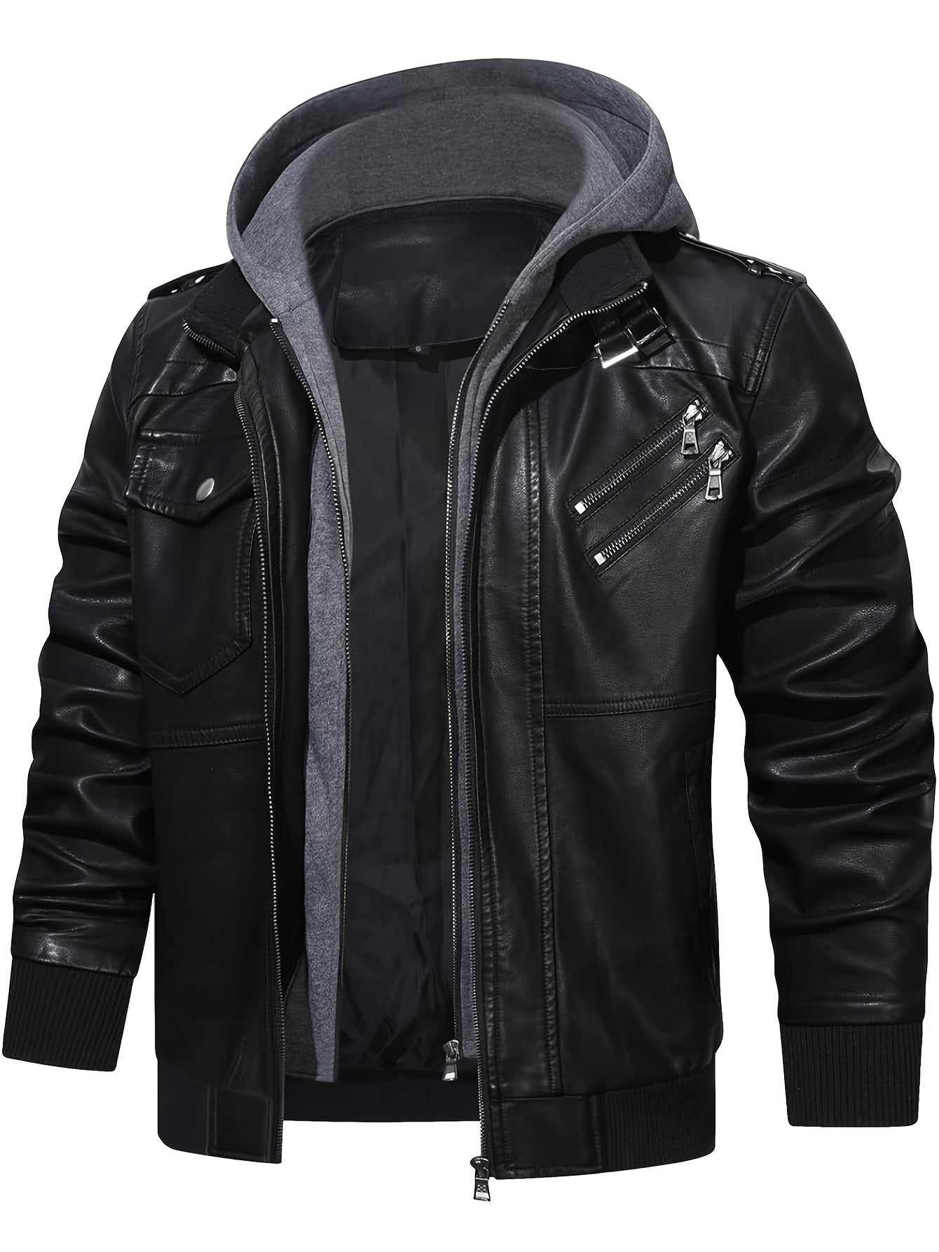 Men's Premium Jacket - Hooded, Zip-Up, Long Sleeve with Pockets | Stylish & Durable for Fall & Winter | Casual Streetwear for Men