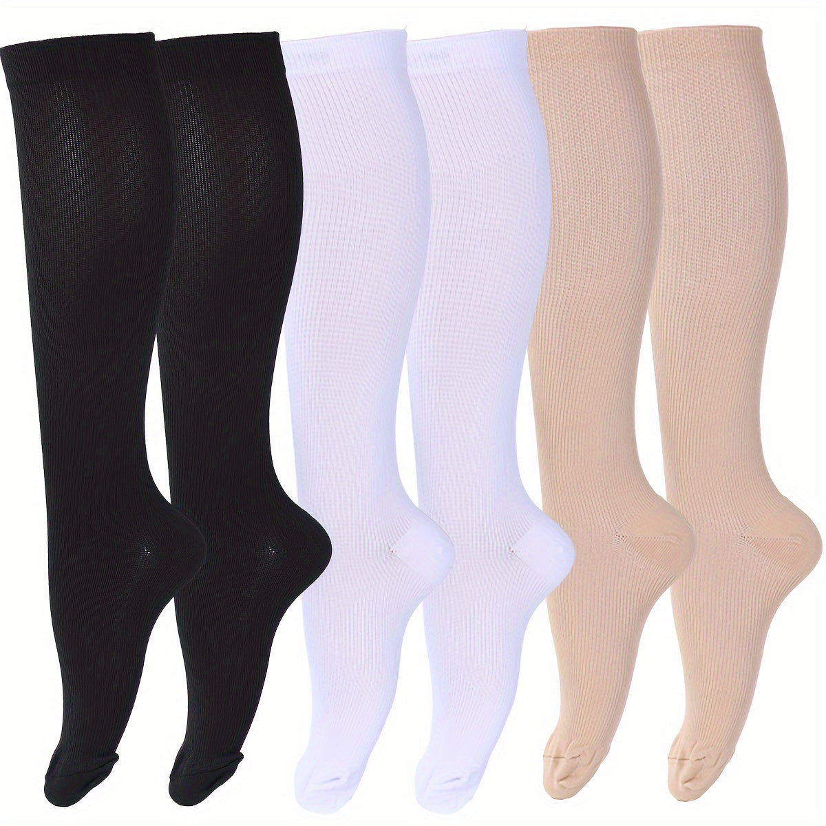 15-20mmHg Graduated Compression Copper Compression Socks - 6 Pairs For Women And Men - Improved Circulation And Reduced Swelling