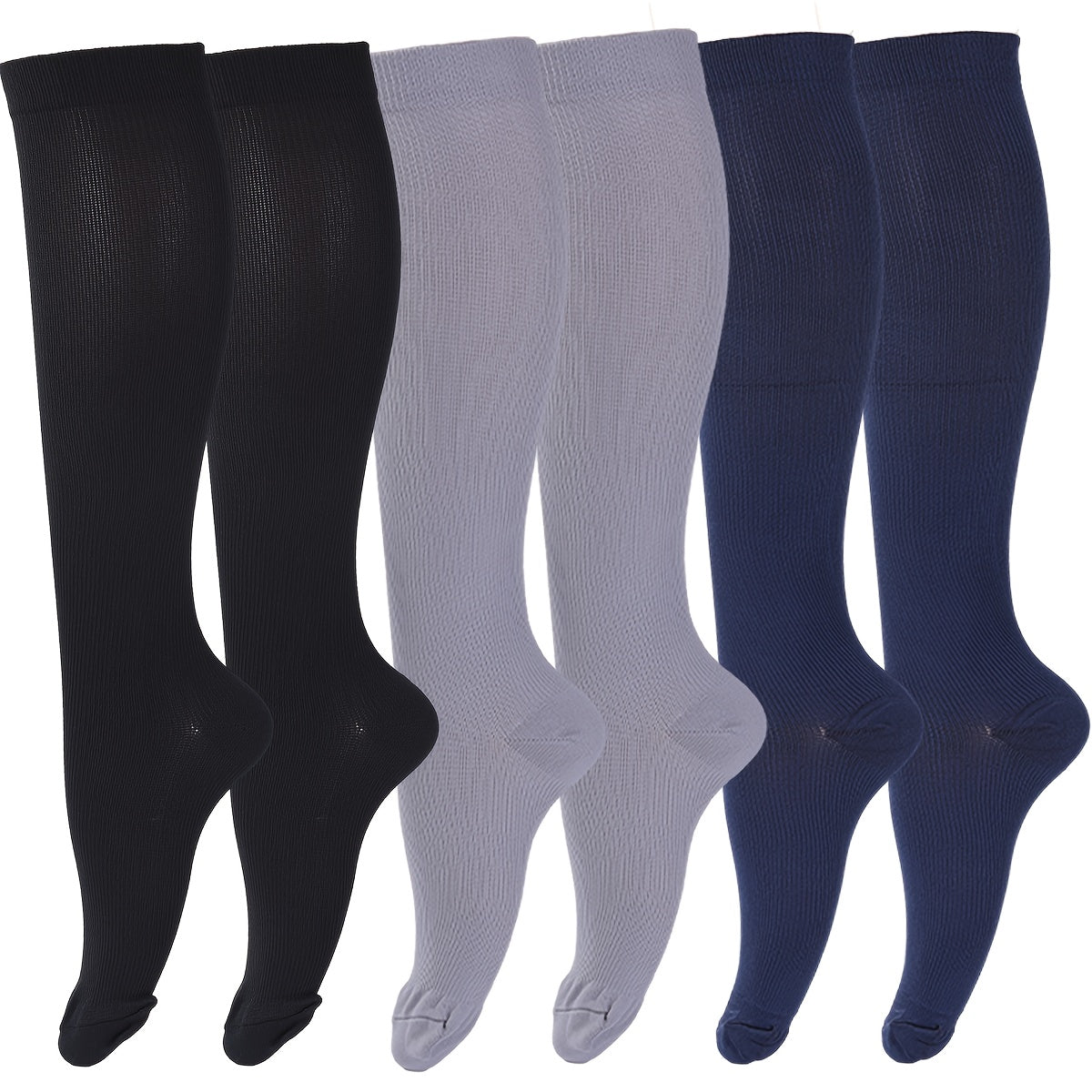 15-20mmHg Graduated Compression Copper Compression Socks - 6 Pairs For Women And Men - Improved Circulation And Reduced Swelling