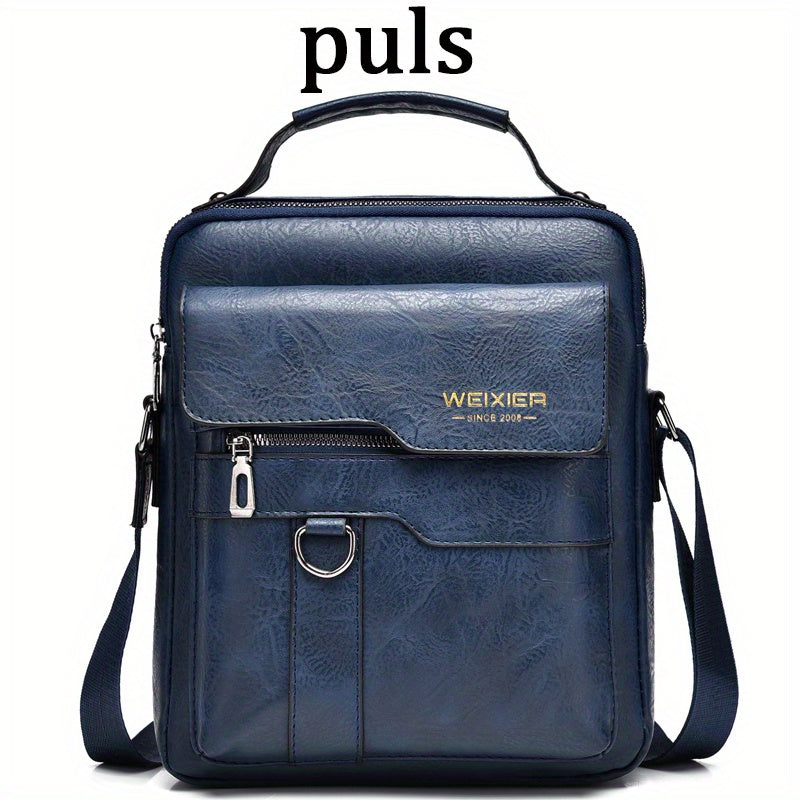 WEIXIER Crossbody Bag, Men's Shoulder Bag Vintage Hand Business Men's Casual Bag Satchel Bag For Men Gift For Father/Anniversary