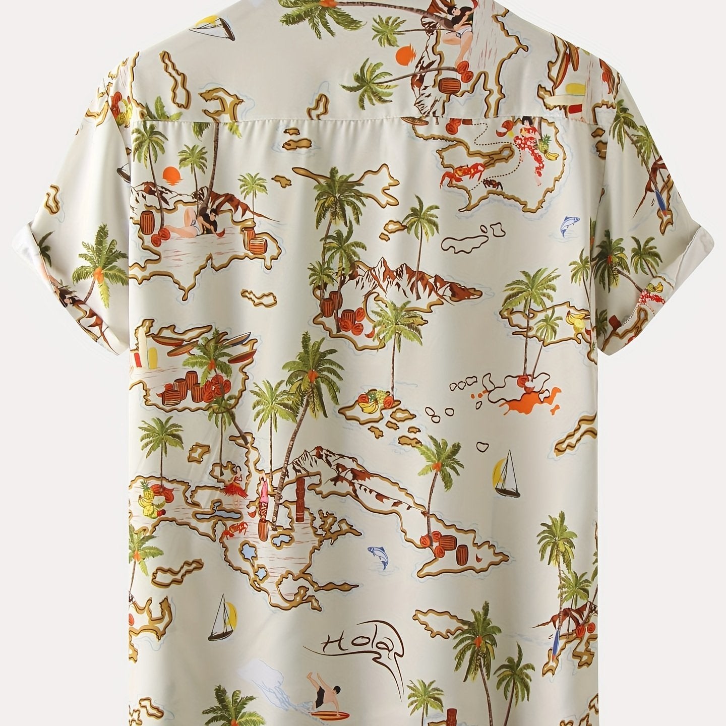 New For 2022, Men's Color Pattern Casual Short Sleeve Lapel Shirt