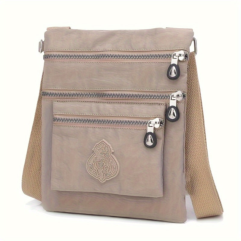 Elegant & Stylish Women's Nylon Messenger Bag with Telescoping Handle - Perfect for Everyday Use and Travel Adventures