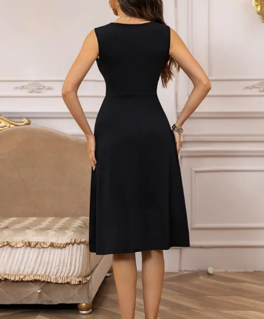 Casual Summer Solid Color Sleeveless Dress