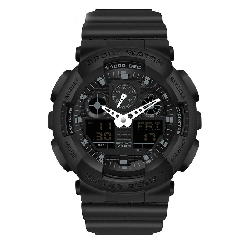 Multifunctional Double Display Men's Electronic Watch
