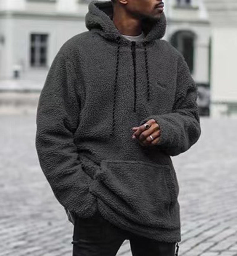 Men's Plus Velvet Thick Hooded Sweater Fashion