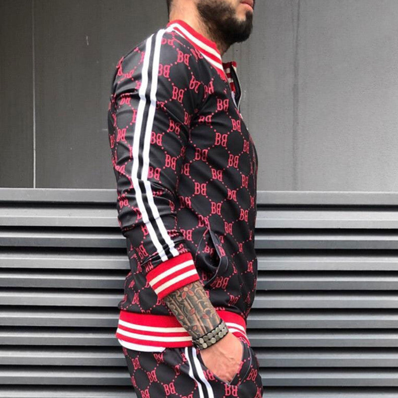 Print sports sweater thin fitness