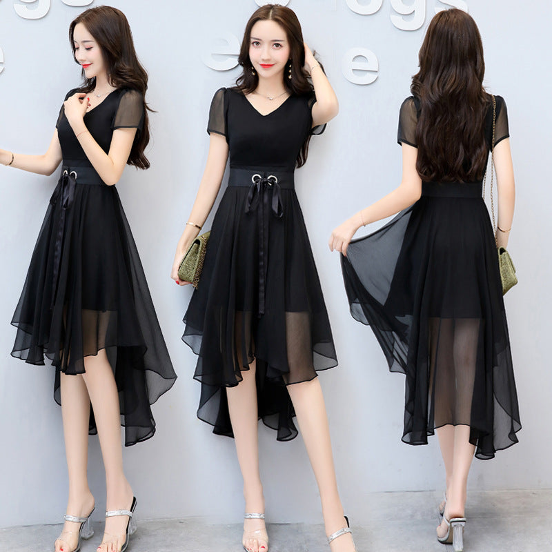 Summer Women's Clothing Slimming Midi Dress