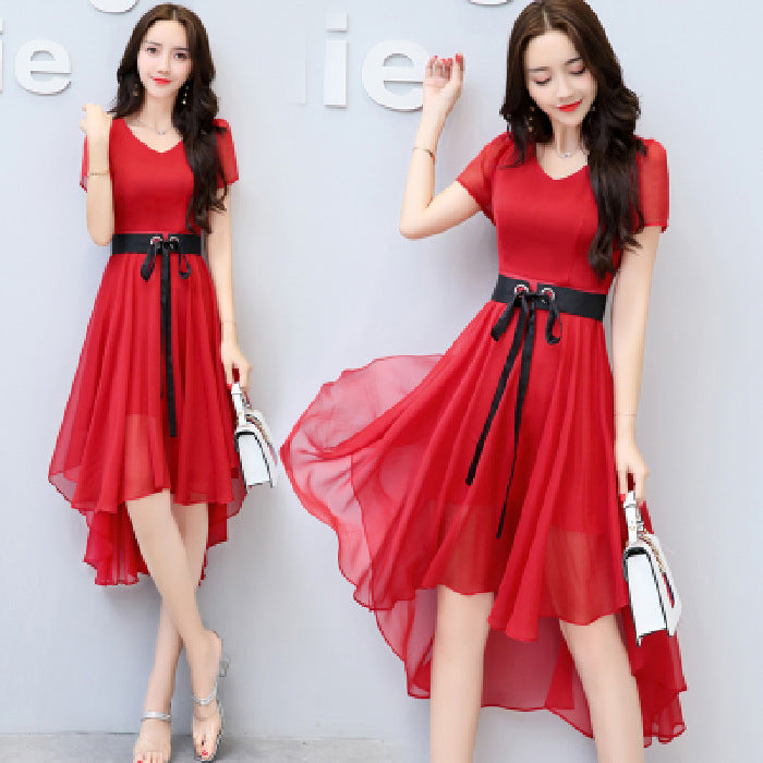 Summer Women's Clothing Slimming Midi Dress