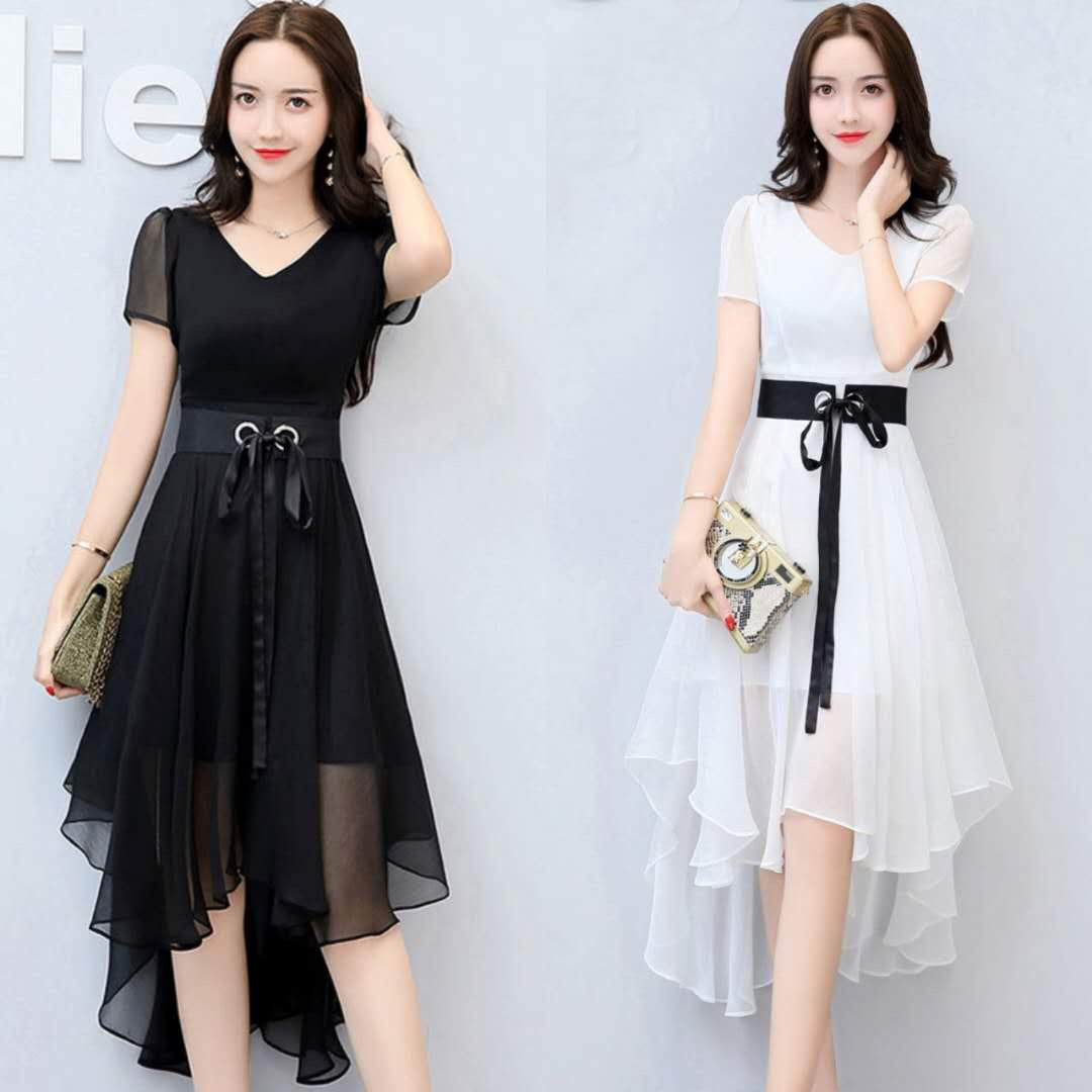 Summer Women's Clothing Slimming Midi Dress