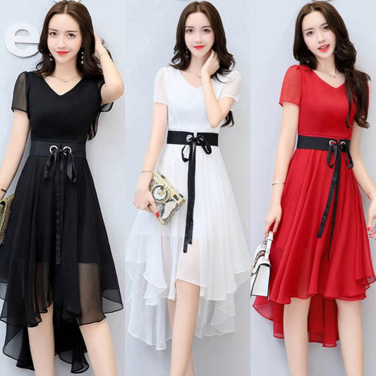 Summer Women's Clothing Slimming Midi Dress