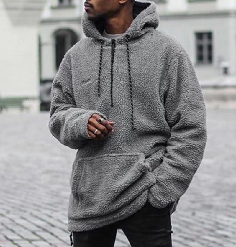Men's Plus Velvet Thick Hooded Sweater Fashion