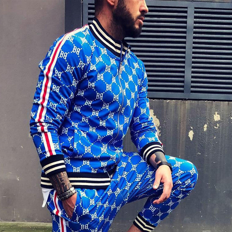 Print sports sweater thin fitness