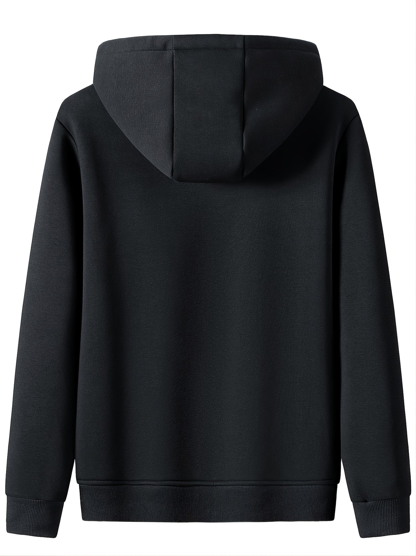 Cozy Fleece Thermal Hooded Jacket for Men - Soft, Warm, and Water-Resistant with Zipper Closure and Adjustable Drawstrings for Winter Outdoor Activities - Perfect for Casual Daily Wear, Hiking, Camping, and Skiing