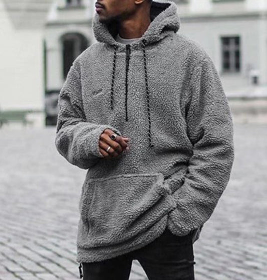 Men's Plus Velvet Thick Hooded Sweater Fashion