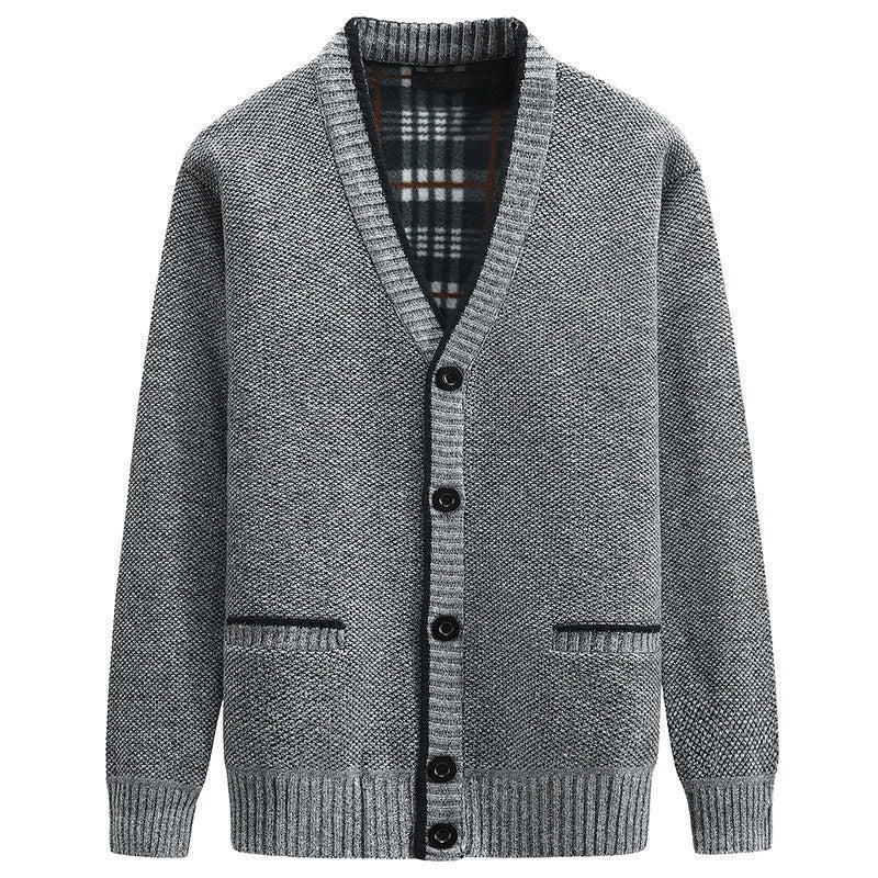 Men's V-neck sweater autumn and winter jacket