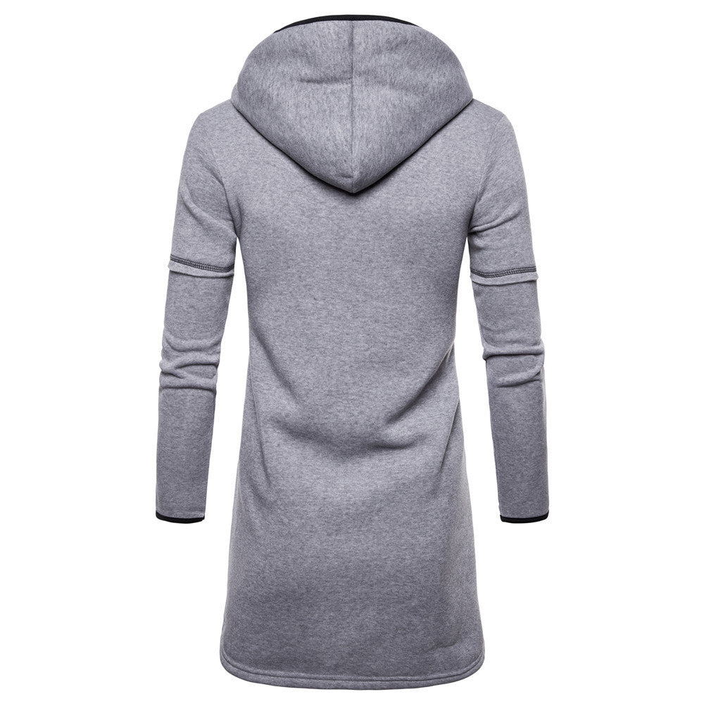 Cardigan hooded solid color men's sweater