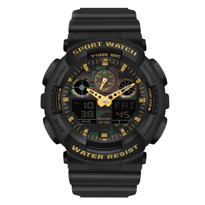 Multifunctional Double Display Men's Electronic Watch