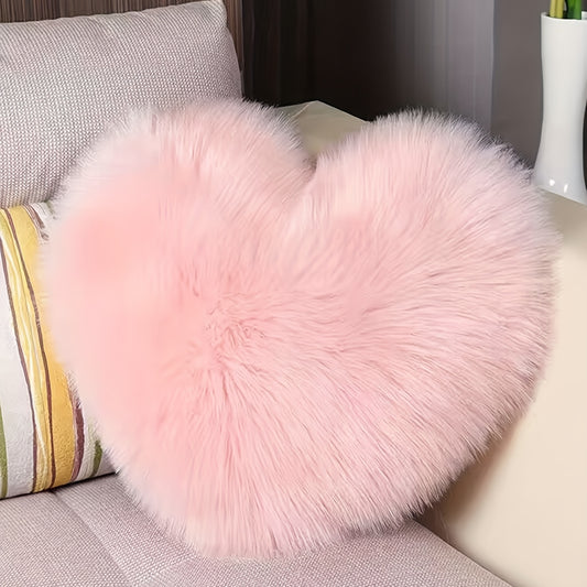 1pc Soft and Cozy Pink Heart Pillowcase for Living Room, Sofa, and Bedroom - Perfect for Adding a Touch of Romance and Comfort to Your Home Decor