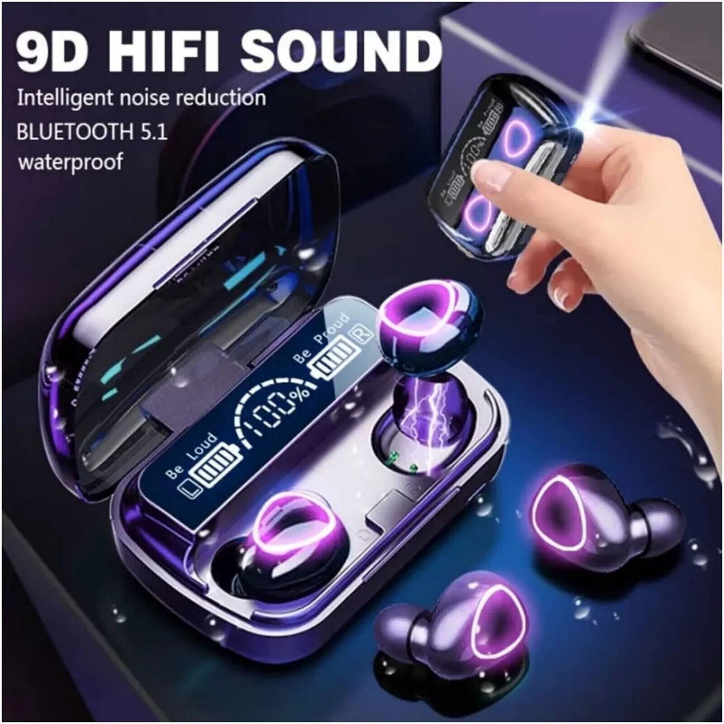 Bluetooth Wireless Headphones TWS Earphones Mini In-Ear Pods For Android