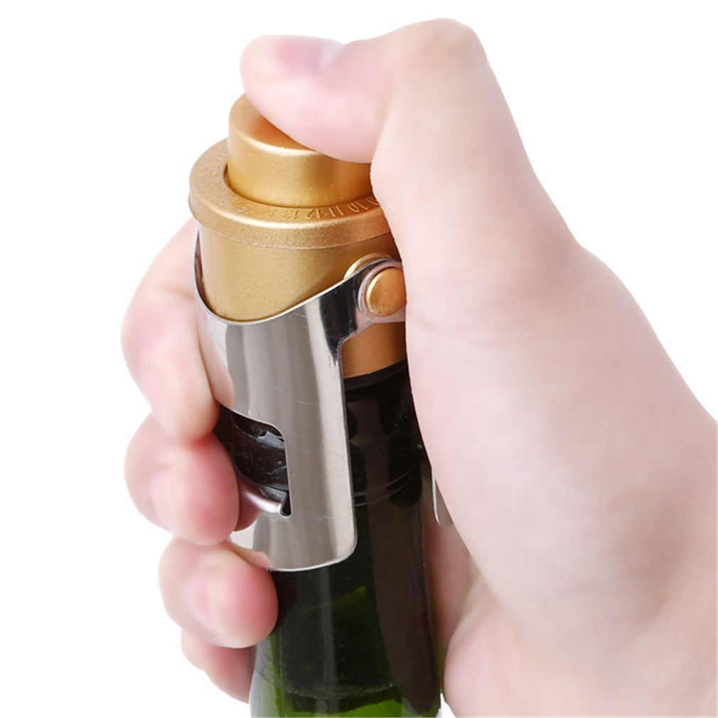 Stainless Steel Champagne Stopper Vacuum Preservation Double Earbuds