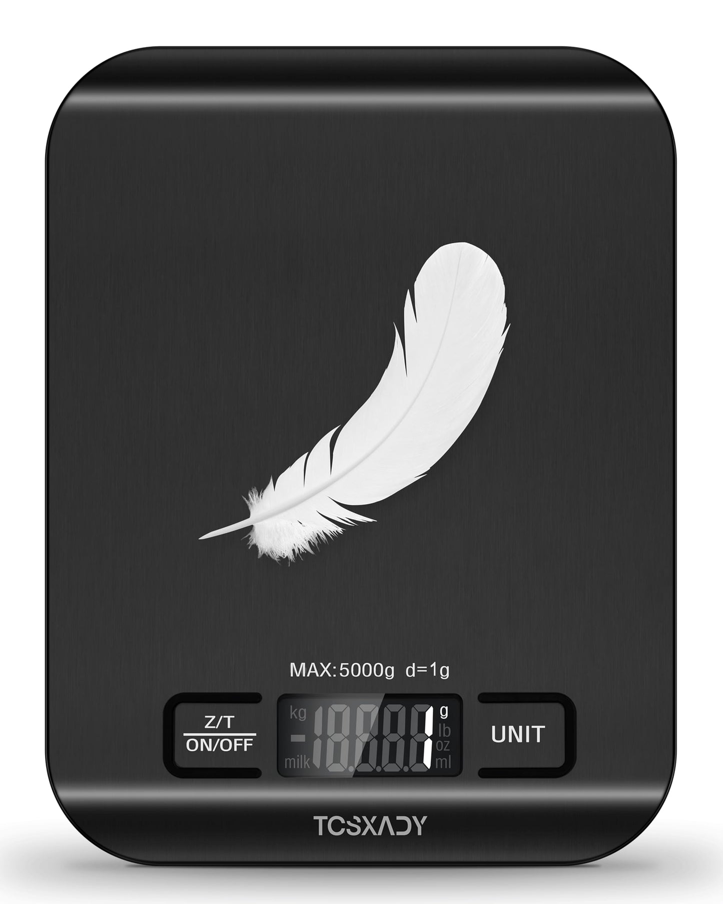 Food Scale, 11lb Digital Kitchen Scale with 6 Units LCD Display and Tare Function,Compact Design for Baking,Healthy Cooking,Meal Prep, 304 Stainless Steel