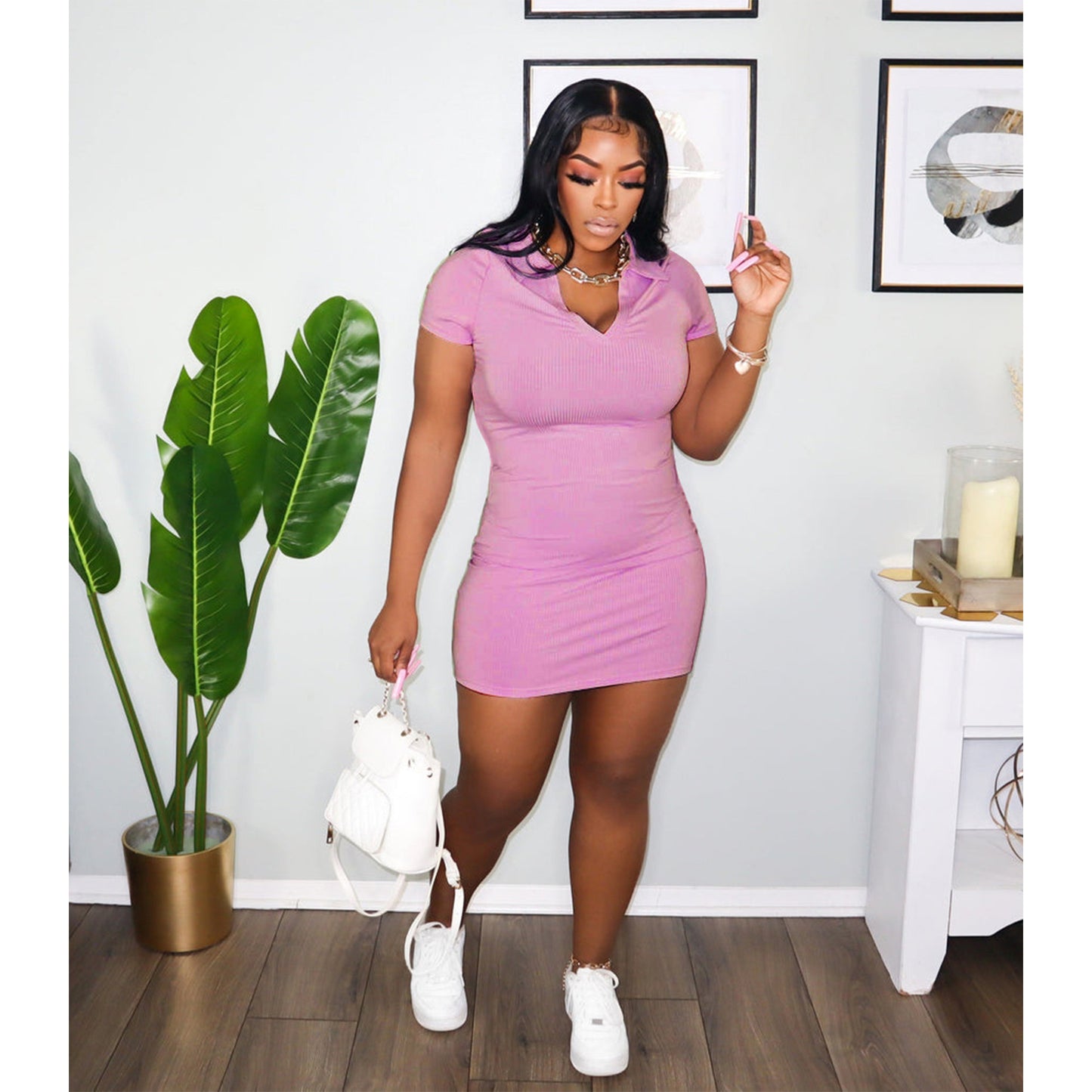 Summer Dress Tight One-step Skirt Rib Women