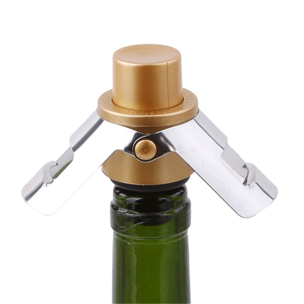 Stainless Steel Champagne Stopper Vacuum Preservation Double Earbuds