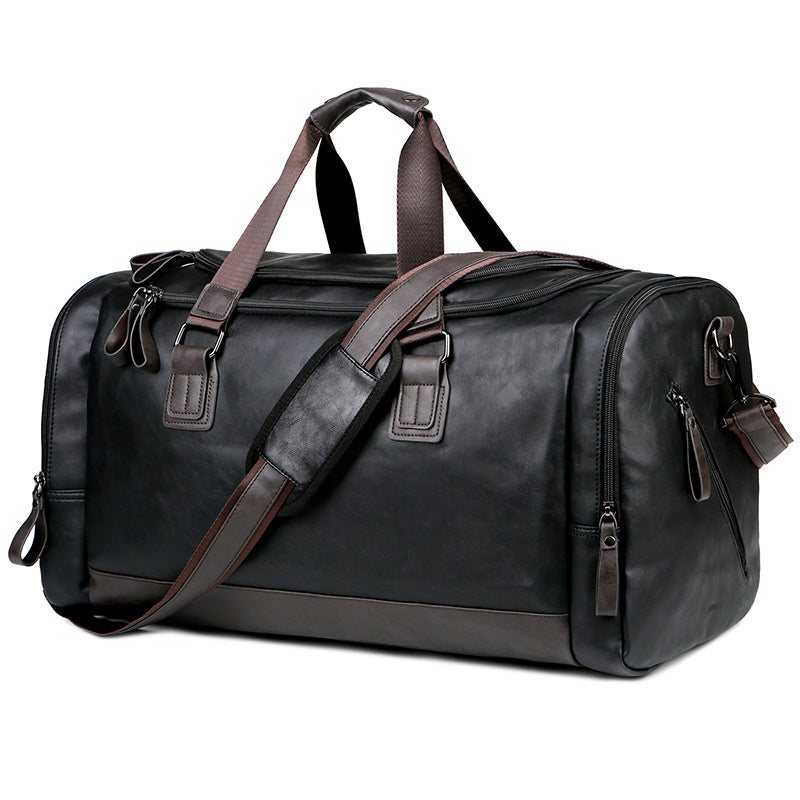 Large Weekend Bag Men Quality PU Leather Travel Carry On Luggage Bag Duffel Handbag Casual Traveling Tote