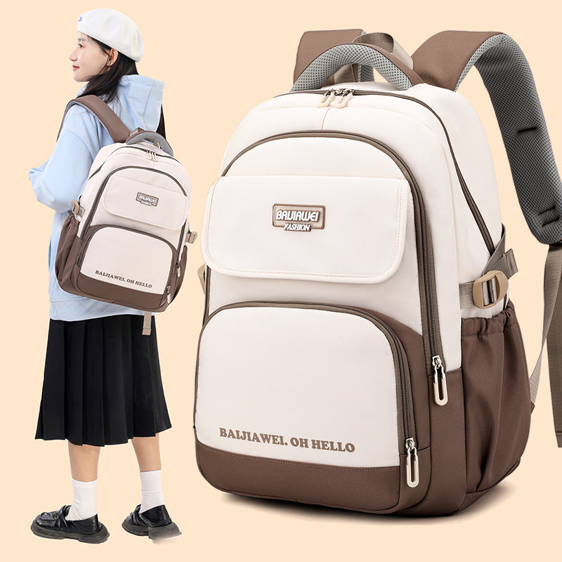 New Junior High School Backpack Girls Super Light