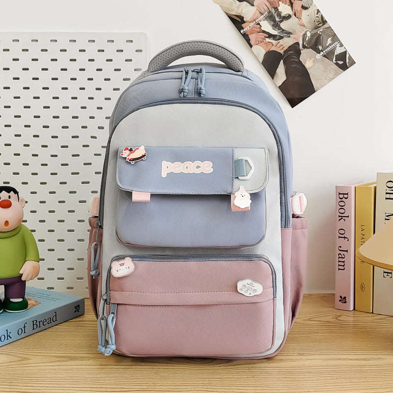 Women's Large Capacity Lightweight Simple Schoolbag