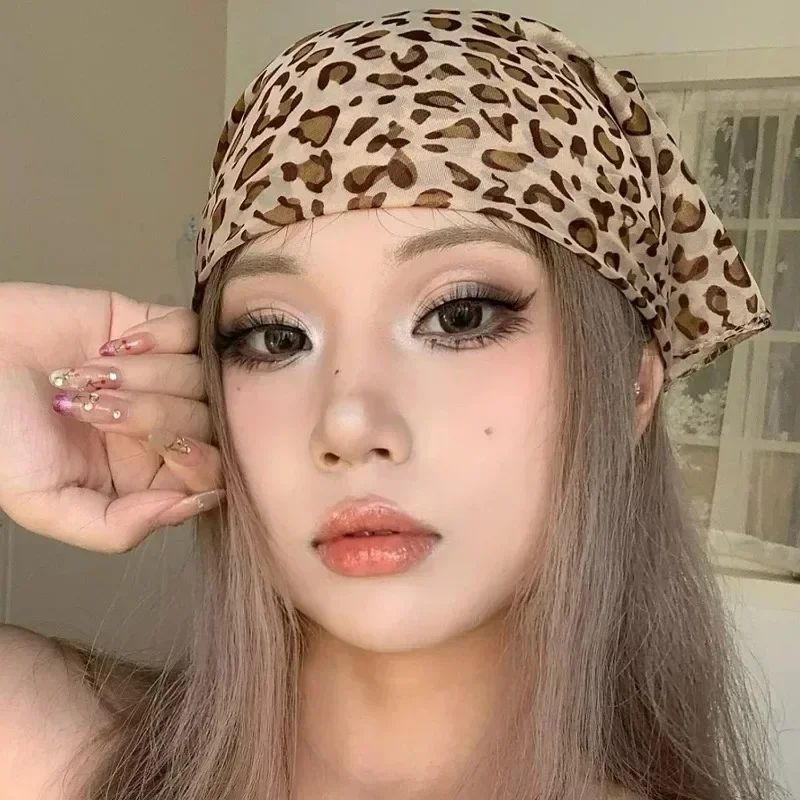 Retro Leopard Headscarf Women Girlhigh Quality Comfortablehe