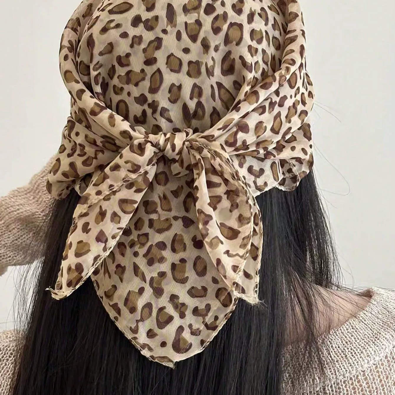 Retro Leopard Headscarf Women Girlhigh Quality Comfortablehe