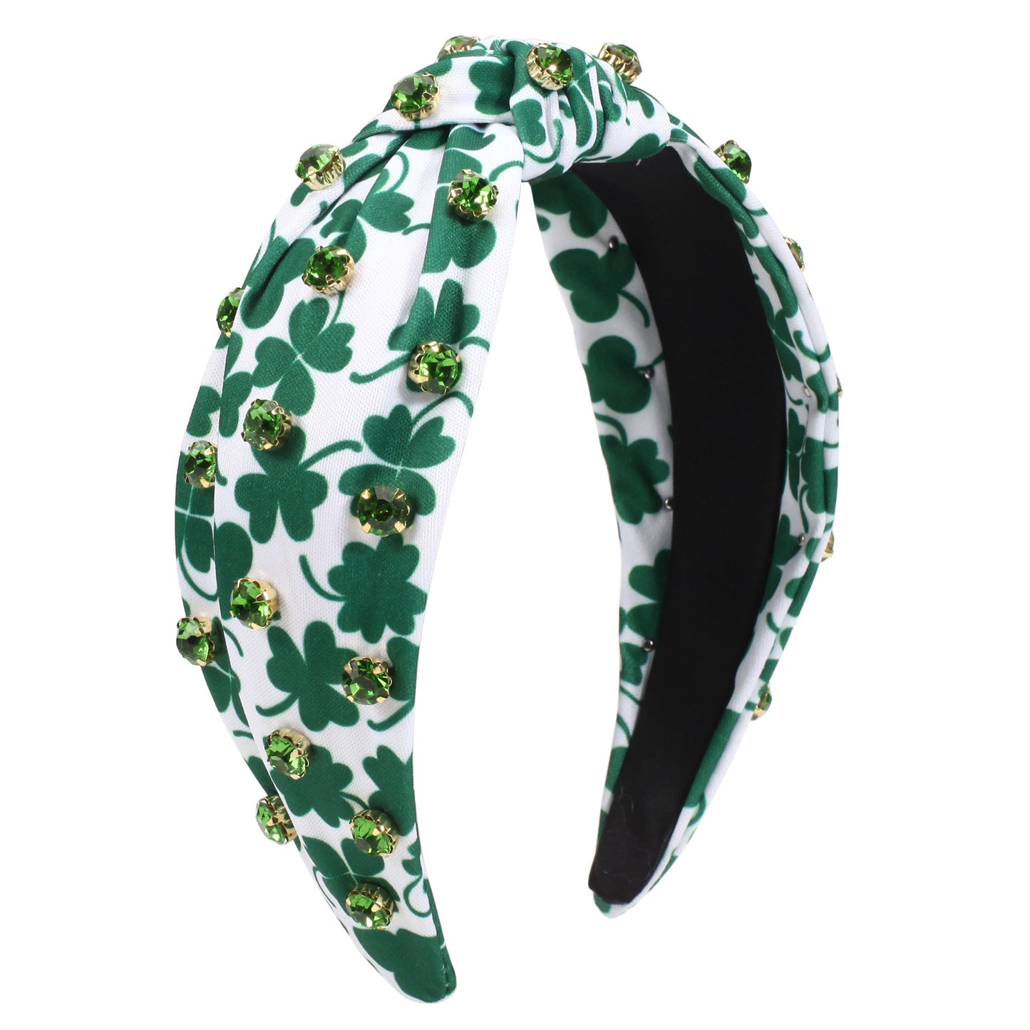 Knotted Irish St Patrick's Day Rhinestone-encrusted Headband