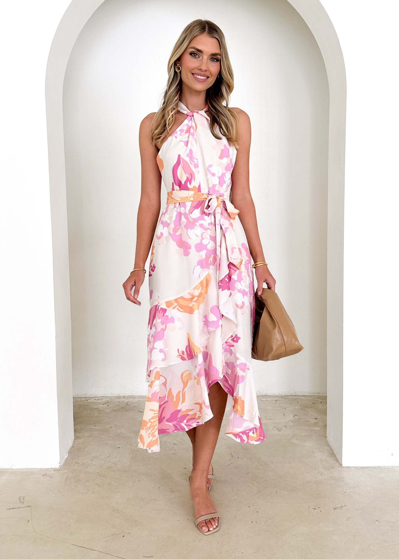 Spring And Summer Fashion Elegant Tied Dress