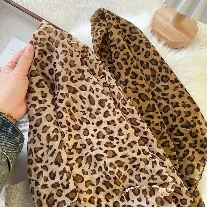 Retro Leopard Headscarf Women Girlhigh Quality Comfortablehe