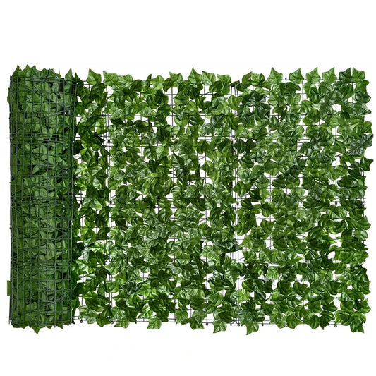 Privacy Fence Screen Faux Ivy Leaf Hedges 200/100cm Long Leaf Fence Panels Indoor Outdoor Garden Deck Balcony Screen